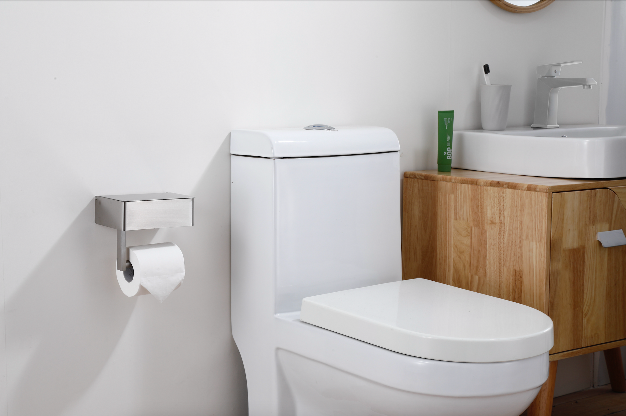 Day Moon Designs Matte Black Toilet Paper Holder with Shelf, Wipe Holder  for Bathroom Flushable Wipes Dispenser Toilet Paper and Wipes Holder Toilet